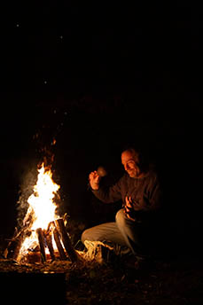 Schamanische Feuerzeremonie